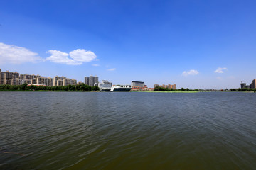 Fototapeta premium Waterfront City Architectural Landscape, China