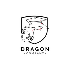 flying Dragon logo template vector illustration