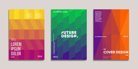 Minimal annual report design vector collection. Eps10 vector.