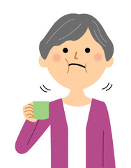 高齢者女性　うがい