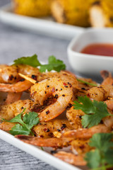 Chilli barbecued prawns