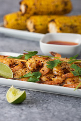 Chilli barbecued prawns