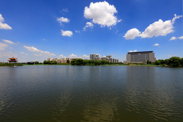 Summer Landscape of Waterfront City, Tangshan City, China