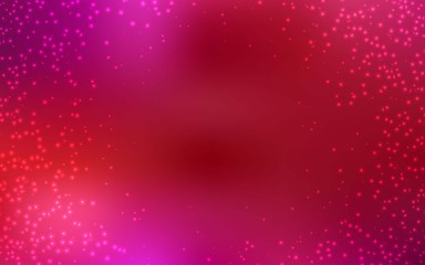 Light Red vector background with galaxy stars. Glitter abstract illustration with colorful cosmic stars. Smart design for your business advert.