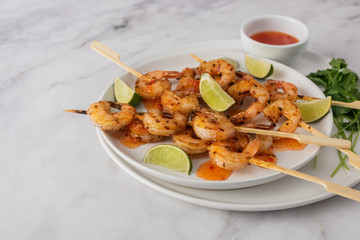 Chilli barbecued prawns