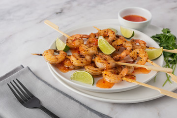 Chilli barbecued prawns