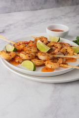 Chilli barbecued prawns