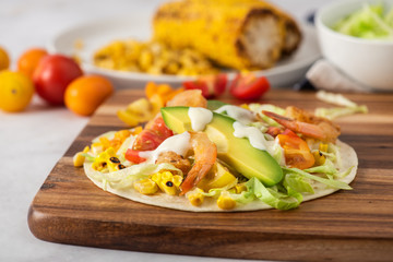 Prawn tortillas