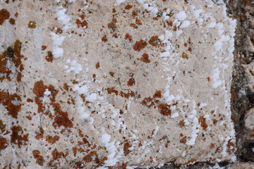 frost on an old stone