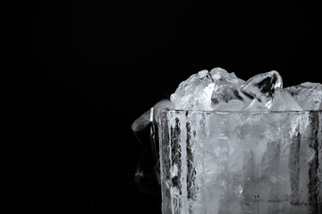 crystal bucket with ice