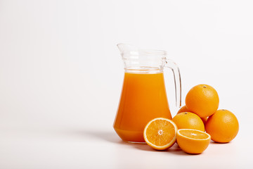 glass jar of fresh orange juice