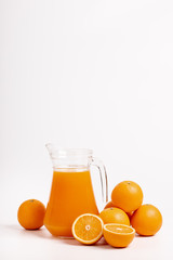 glass jar of fresh orange juice
