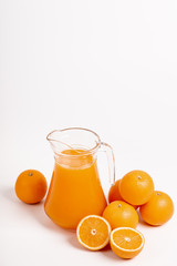 glass jar of fresh orange juice