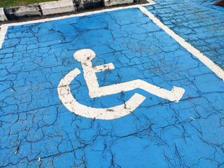 Signage for disabled parking. Shown in the form of a logo for everyone to understand.