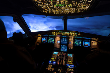Lightning from the flightdeck of an Airbus A320