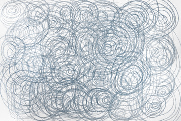 blue crayon doodles on paper background texture