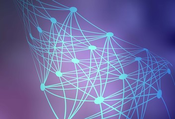 Light Purple vector template with artificial intelligence structure.