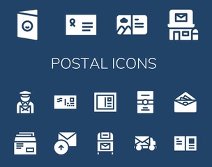 Modern Simple Set of postal Vector filled Icons