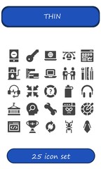 thin icon set