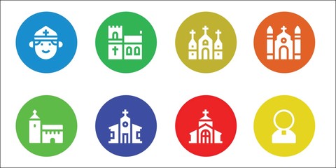 pastor icon set