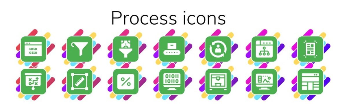 process icon set