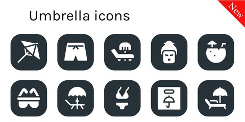 umbrella icon set