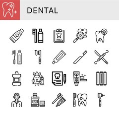 Set of dental icons