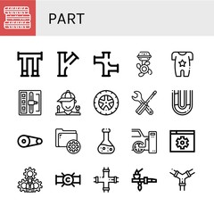 part simple icons set