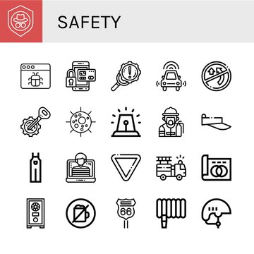Set of safety icons