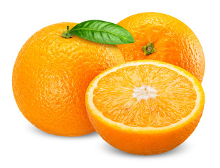 orange isolated on white clipping path
