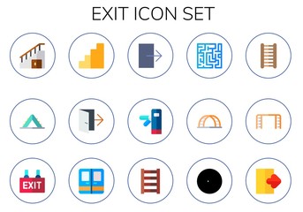 exit icon set