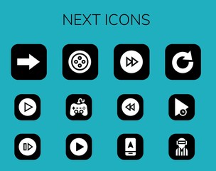 Modern Simple Set of next Vector filled Icons