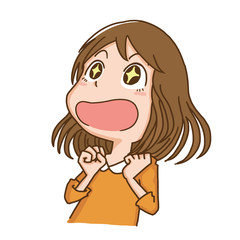 感動　憧れ　見上げる　女性