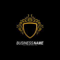 Royal professional crest logo or classic logo template, Shield logo design vintage