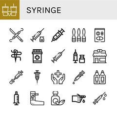 syringe icon set