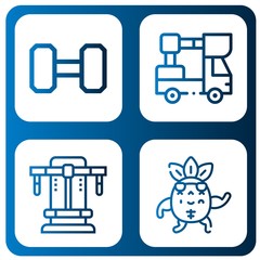 bodybuilder icon set