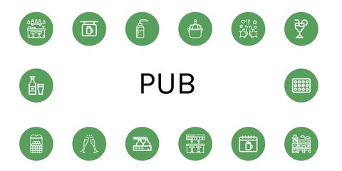 Set of pub icons