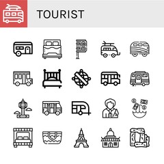 tourist icon set