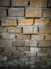 orange brick wall texture grunge background