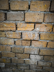 orange brick wall texture grunge background