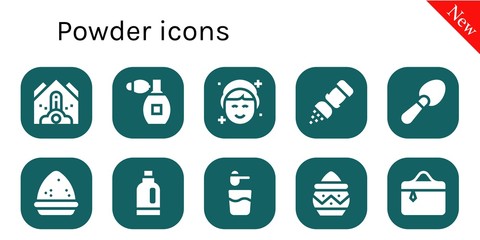 powder icon set