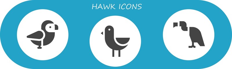 hawk icon set