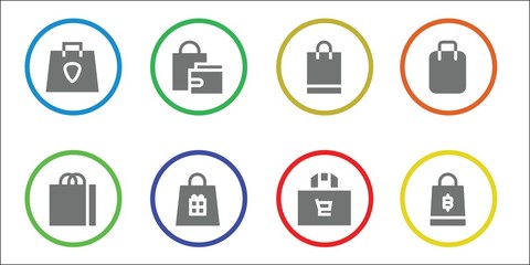 Modern Simple Set of valise Vector filled Icons