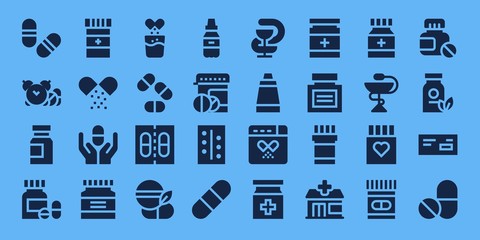 Modern Simple Set of antibiotic Vector filled Icons