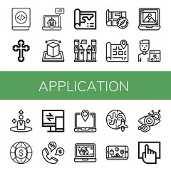 Set of application icons