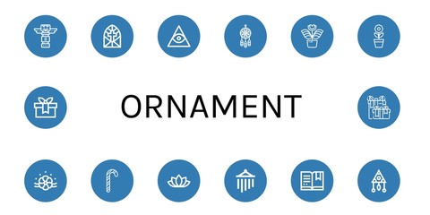 ornament icon set