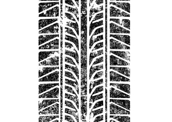 set of tires isolated on white background