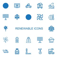 Editable 22 renewable icons for web and mobile