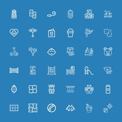 Editable 36 toy icons for web and mobile