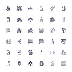 Editable 36 barley icons for web and mobile